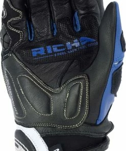 Alpinestars Sales -Alpinestars Sales Richa Stealth Leather Motorcycle Gloves BlackWhiteBlue 2 391x700